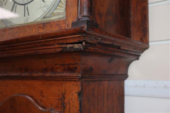 A Victorian oak longcase clock by Edmund Richards, Guernsey H.198cm